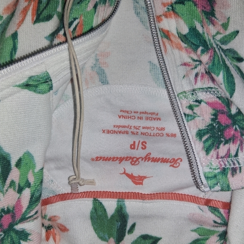 NWT Tommy Bahama Aruba Joyful Bloom Full Zip Sweatshirt Jacket S - Picture 6 of 7